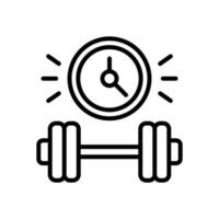 workout time icon. vector line icon for your website, mobile, presentation, and logo design.