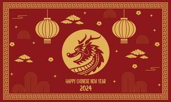 Chinese new year greeting card vector