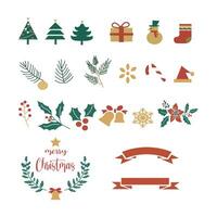 Christmas elements vector set