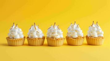 AI generated Mini Lemon Meringue Pies photo