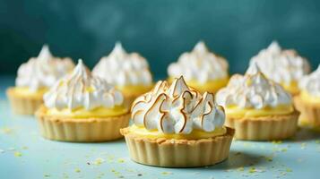 AI generated Mini Lemon Meringue Pies photo