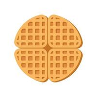 Flat Illustration of Waffle Vector. Foods and Drinks Daily Illustration. vector