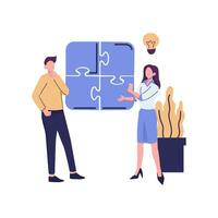 problem solving business support vector illustration design