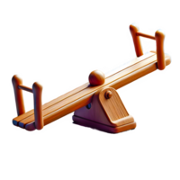 AI generated seesaw isolated on transparent background png