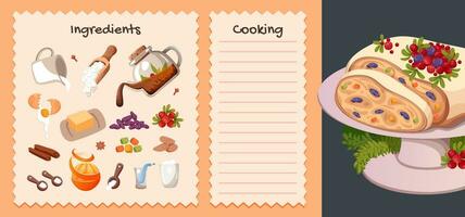 Baking cooking ingredients bake making Royalty Free Vector