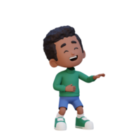 3d carino ragazzo ridendo png