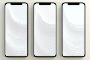 AI generated Abstract high tech multicolor button on white background, Generative AI photo
