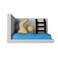 Swimming 3D Icon Illustration png