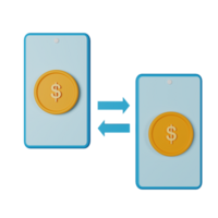 Money Transfer 3D Icon Illustration png