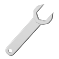 Wrench 3D Render Icon Illustration png