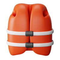 Life Vest 3D Render Icon Illustration png