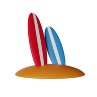 le surf 3d icône illustration png