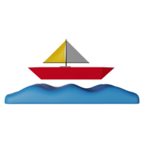 yachting 3d icône illustration png