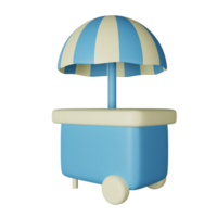 Ice Crem Cart 3D Illustration png