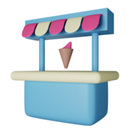 Food Stand 3D Illustration png