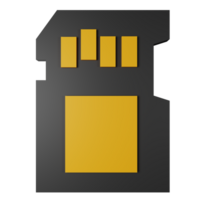 Memory Card 3D Icon Illustration png