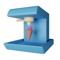 gelo creme máquina 3d ilustração png