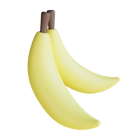 plátano 3d icono ilustración png