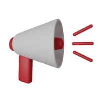 Megaphone 3D Render Icon Illustration png