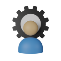 Management 3D Render Icon Illustration png