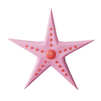 estrelas do mar 3d ícone ilustração png