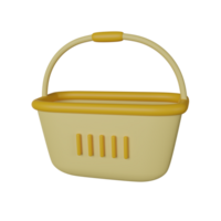 cesta de la compra 3d render icono ilustración png