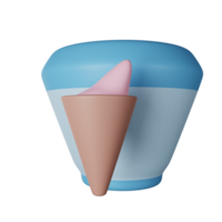 Ice Cream Shop 3D Illustration png
