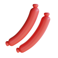 linguiça 3d ícone ilustração png