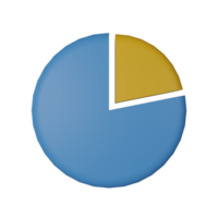 kreisdiagramm 3d-render-symbol-illustration png