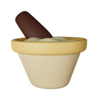 Frozen Yogurt 3D Illustration png