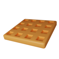 ilustração 3d de waffle png