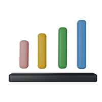 illustration de l'icône de rendu 3d de croissance png