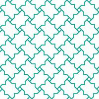 Seamless geometric pattern with an Arabic style vector