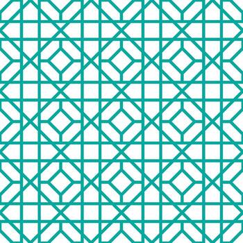 Seamless geometric pattern with an Arabic style vector