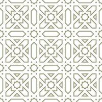 Seamless geometric pattern with an Arabic style vector