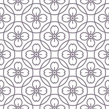 Seamless geometric pattern with Chinese and Japanese style vector