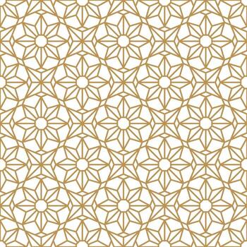 Seamless geometric pattern with Chinese and Japanese style vector