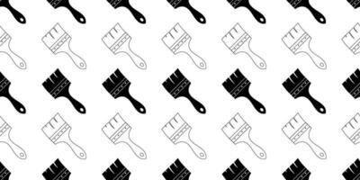black white paintbrush seamless pattern vector