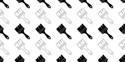 black white paintbrush seamless pattern vector