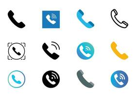 Creative calling or phone icons vector