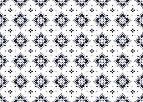 geométrico y flor línea étnico tela sin costura modelo para paño alfombra fondo de pantalla antecedentes envase etc. vector