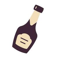 Illustration of a bottle of alcohol on a white background vector