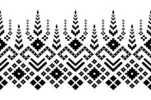 Nature vintages cross stitch traditional ethnic pattern paisley flower Ikat background abstract Aztec African Indonesian Indian seamless pattern for fabric print cloth dress carpet curtains and sarong vector
