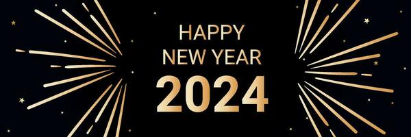 elegant Happy new year 2024 banner vector