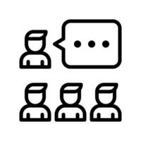 Communication icons in various shapes in flat, line, colored styles. vector