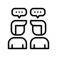 Communication icons in various shapes in flat, line, colored styles. vector