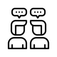 Communication icons in various shapes in flat, line, colored styles. vector