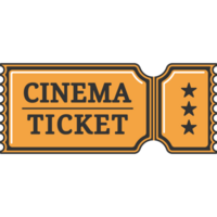 film ticket illustratie PNG transparant achtergrond