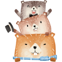 jordsvin ClipArt, bebis groundhog element, groundhog teckning png