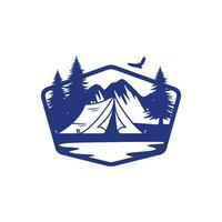 Camping and Adventure illustration Logo Vector Badge